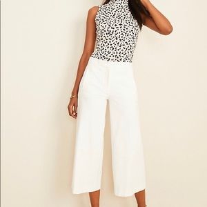 Ann Taylor Wide leg white pants